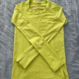 Neon Green Lululemon Long sleeve Swiftly Tech new style size 6